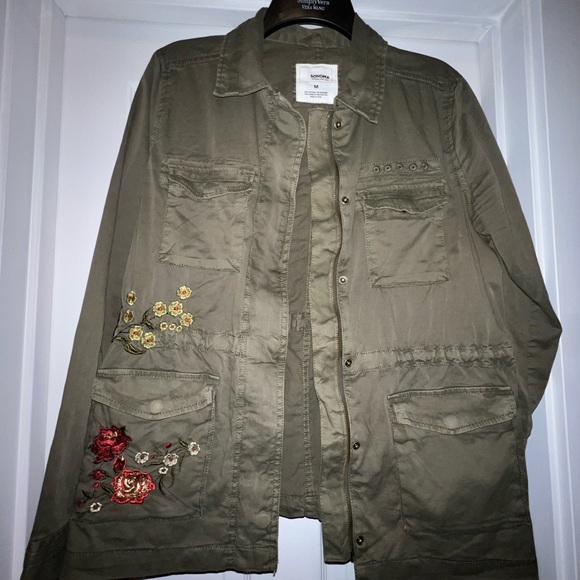 SONOMA  military embroided jacket! (MED) - Picture 2 of 10